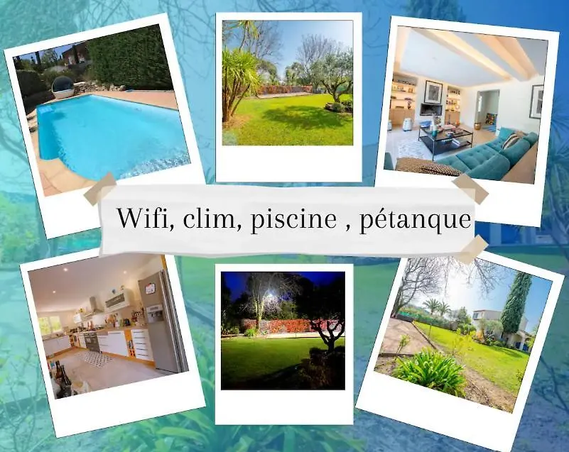 Villa Tout Confort 8 Personnes ,Wifi, Petanque, Piscine Privee Gassin